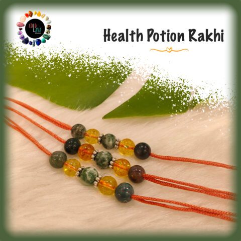 crystal healing rakhi for raksha bandhan 2023 for zodiac sign of Aries. celebrate bhaidooj, rakshabandhan, bhabhi rakhi, lumbha,