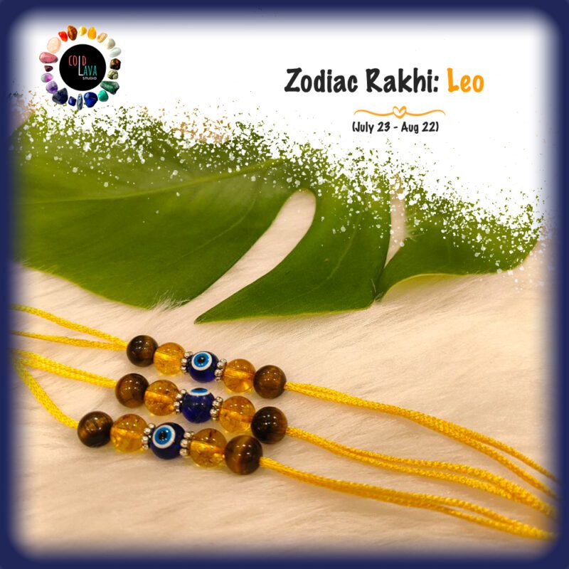 crystal healing rakhi for raksha bandhan 2023 for zodiac sign of Aries. celebrate bhaidooj, rakshabandhan, bhabhi rakhi, lumbha,