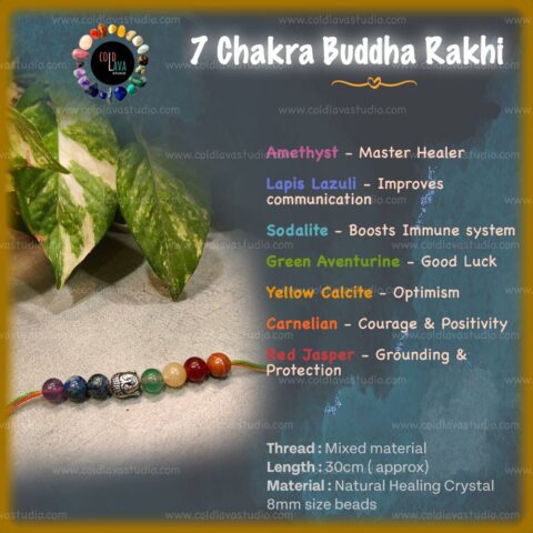 crystal healing rakhi for raksha bandhan 2023 for zodiac sign of Aries. celebrate bhaidooj, rakshabandhan, bhabhi rakhi, lumbha,