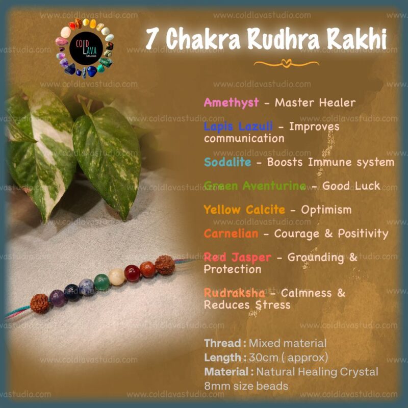 crystal healing rakhi for raksha bandhan 2023 for zodiac sign of Aries. celebrate bhaidooj, rakshabandhan, bhabhi rakhi, lumbha,