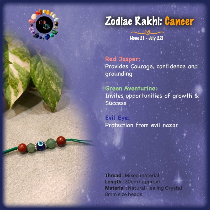 crystal healing rakhi for raksha bandhan 2023 for zodiac sign of Aries. celebrate bhaidooj, rakshabandhan, bhabhi rakhi, lumbha,