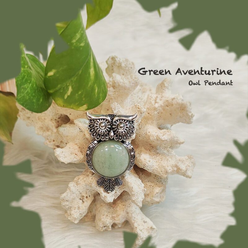 Green Aventurine Owl Pendent