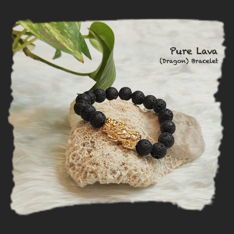 Pixiu Lava Stone Bracelet