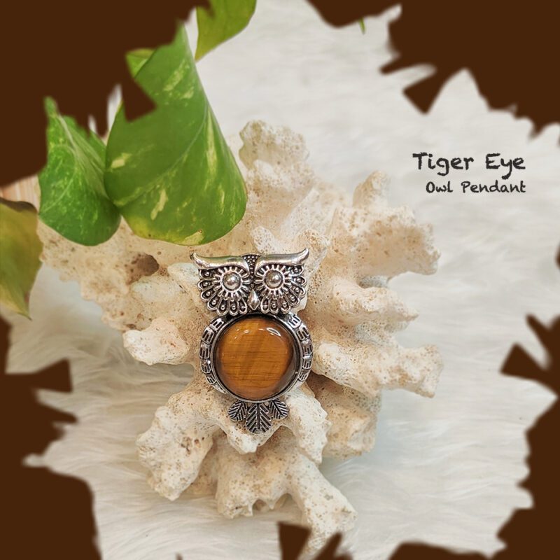 Tiger Eye Owl Pendant